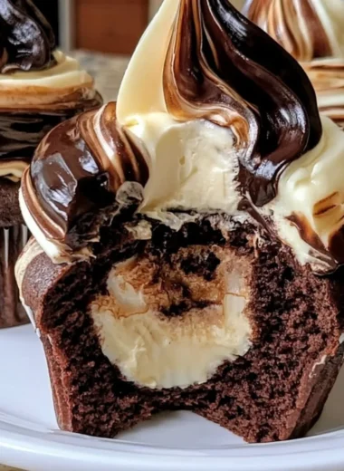 Delicious chocolate coffee cupcakes with a rich chocolate frosting