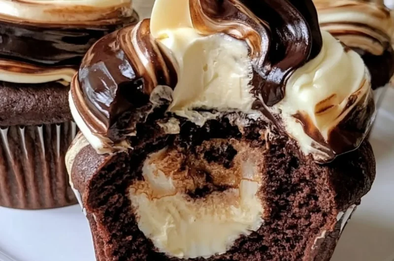 Delicious chocolate coffee cupcakes with a rich chocolate frosting